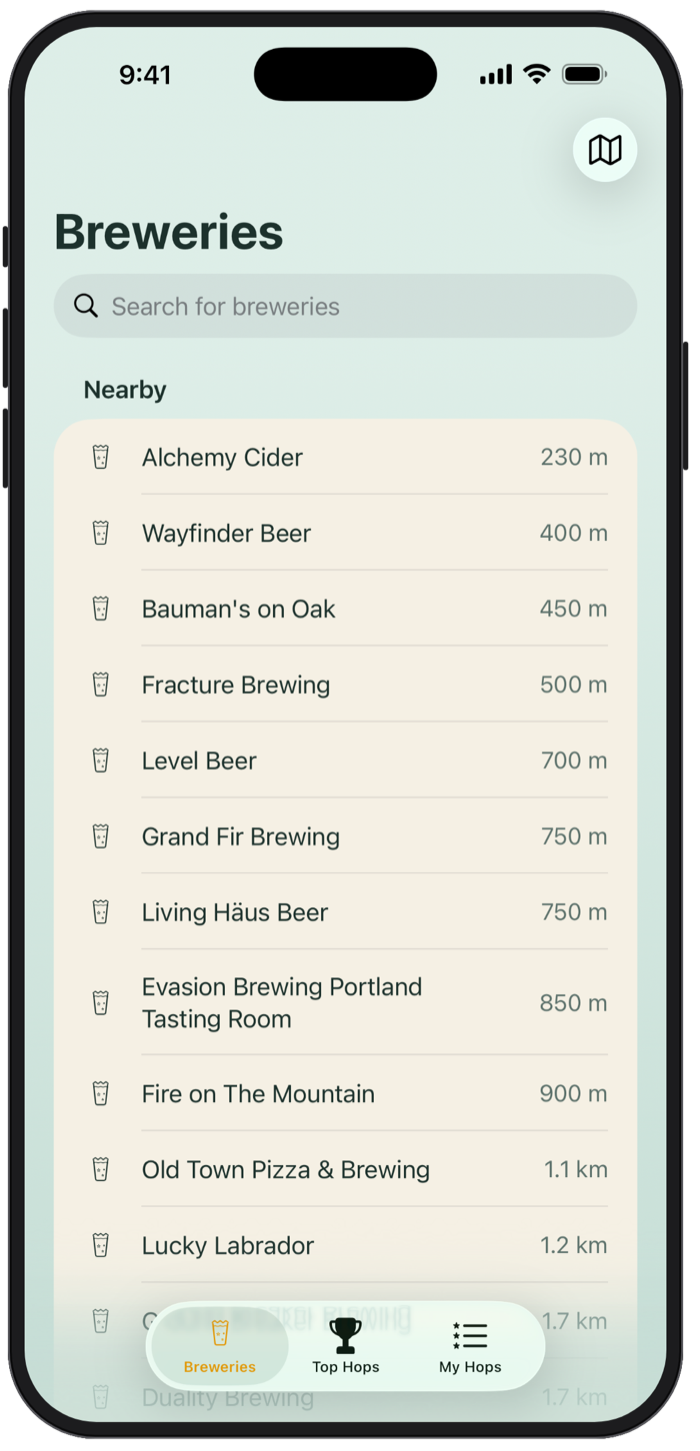 HoppedUp nearby breweries