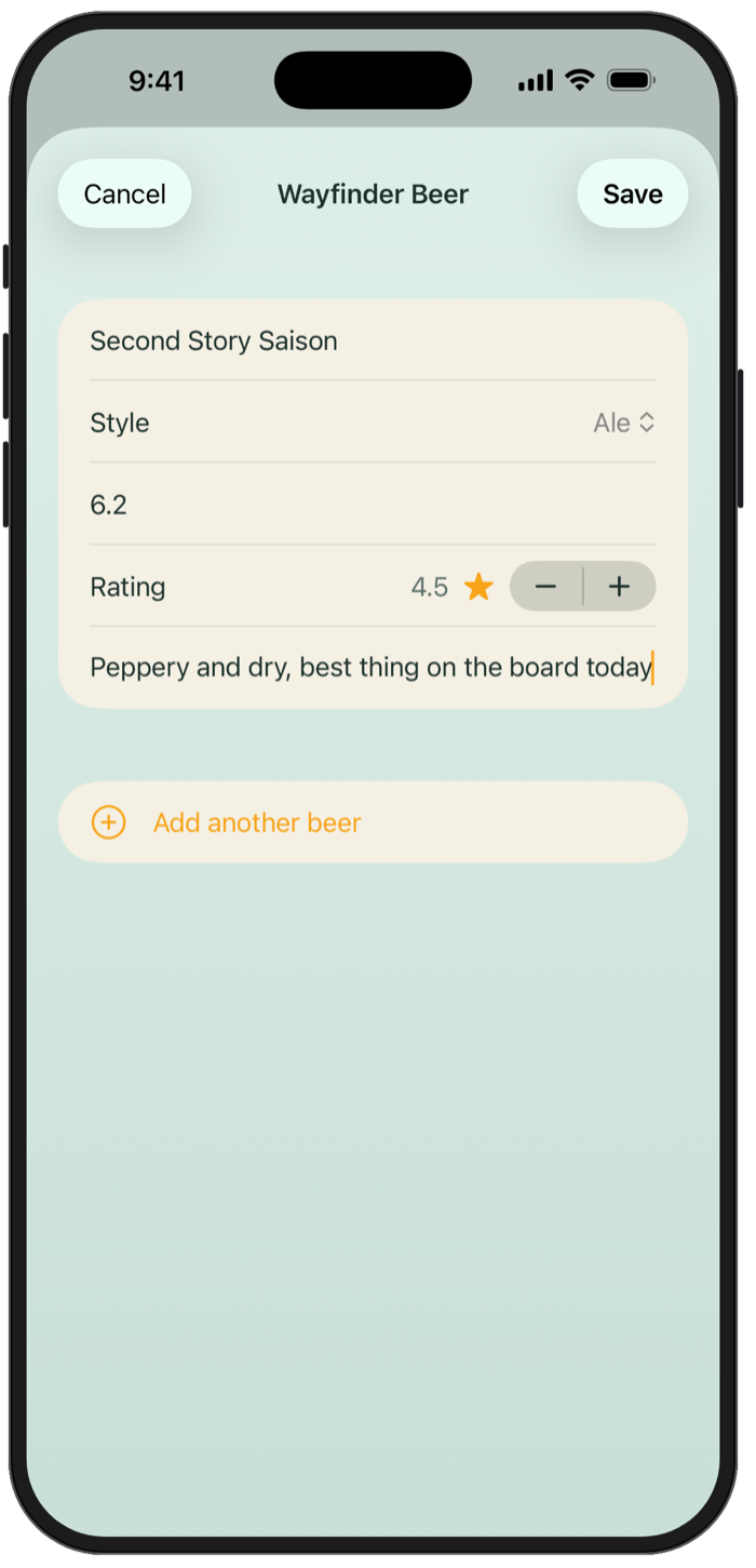 Rating a beer