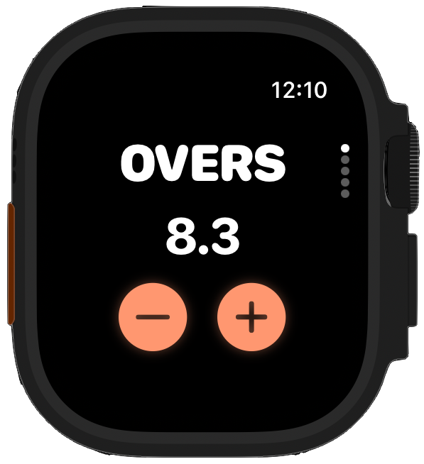 Overs on Apple Watch